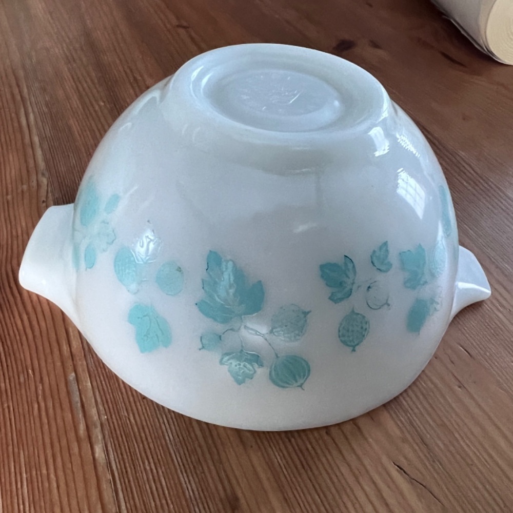 Pyrex Gooseberry TURQUOISE cinderella mixing bowls RARE set of 4 - Picture 2 of 13